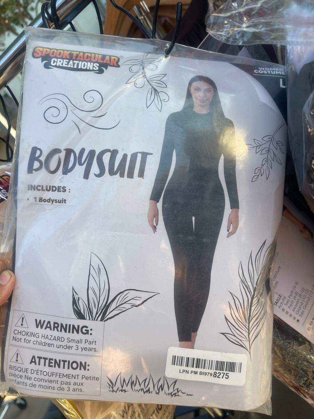 Spooktacular Creations Halloween Costume High Neck Bodysuit Jumpsuit SZ Large